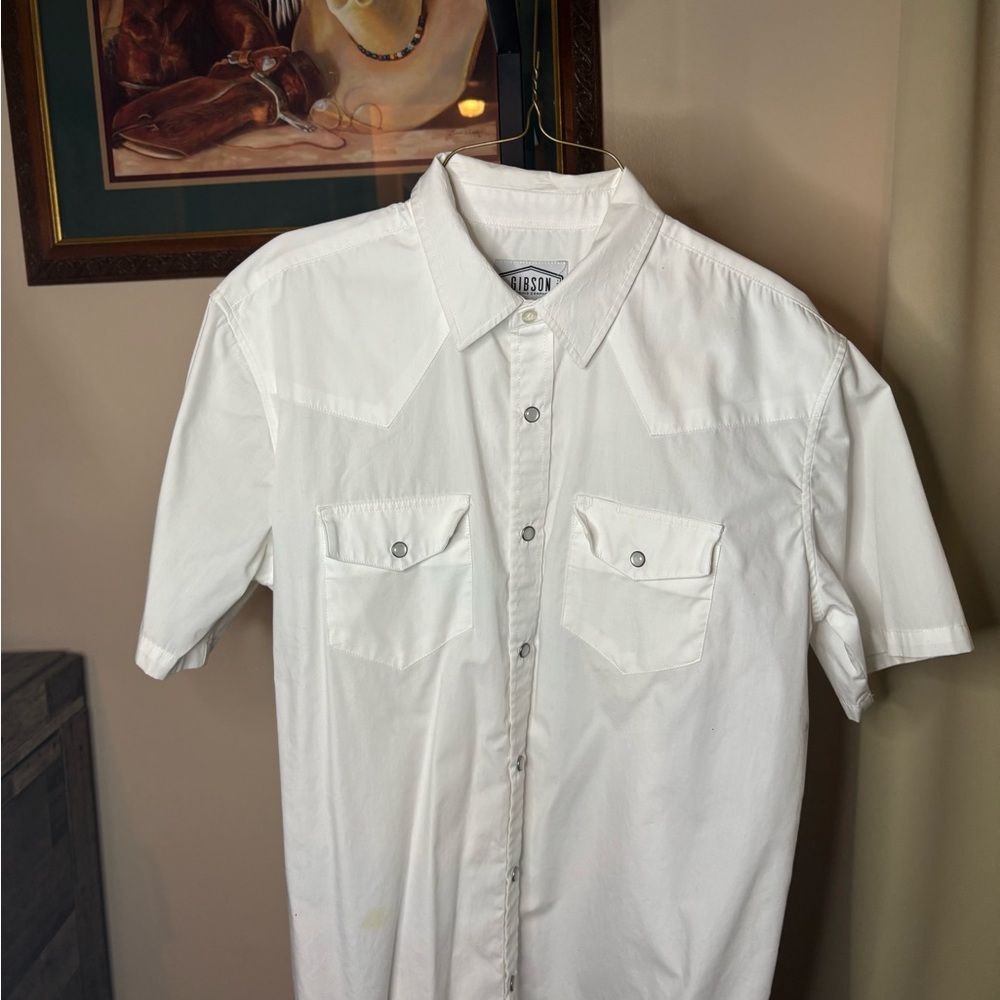 White Western Shirt by Gibson